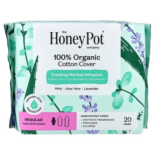 The Honey Pot Company, Kylande örtinfusion, kuddar med vingar, normal, 20 räkningar