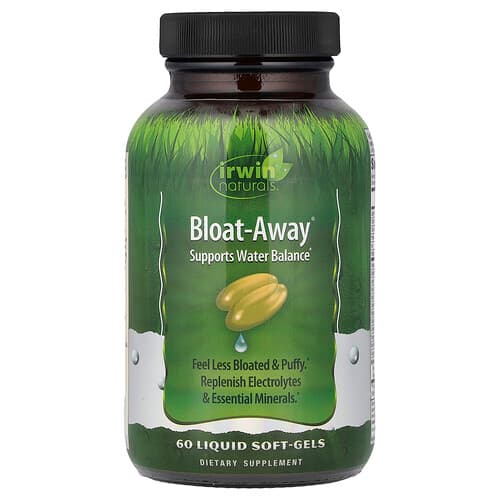 Irwin Naturals, Bloat-Away®, 60 flytande mjukgelkapslar