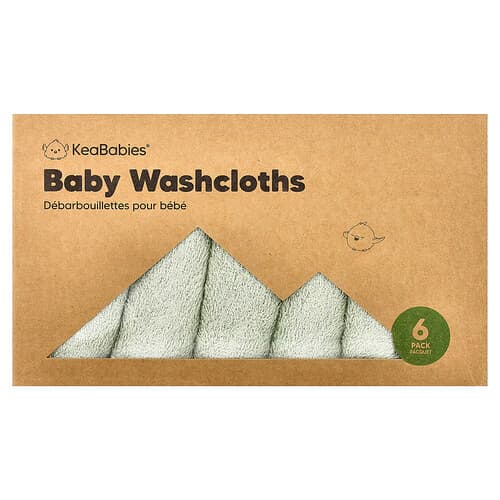 KeaBabies, Babytvättlappar, 6-pack
