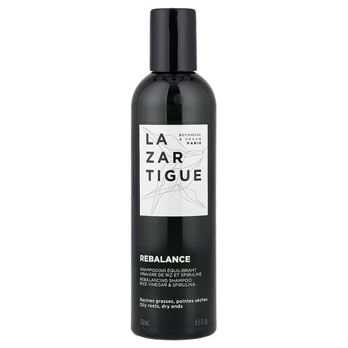 Lazartigue, Rebalance-schampo, risvinäger och spirulina, 250 ml