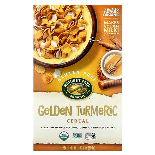 Nature's Path, Gyllene gurkmeja flingor, 10.6 oz (300 g)
