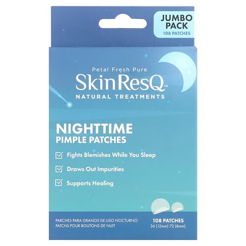 Petal Fresh, SkinResQ™ Naturliga behandlingar, Nattliga finnar plåster, 108 Plåster