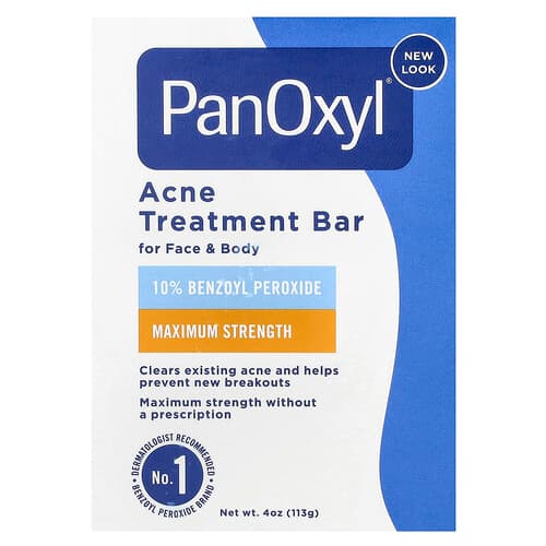 PanOxyl, Acne Treatment Bar, För Ansikte & Kropp, 4 oz (113 g)