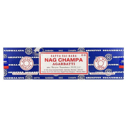 Sai Baba, Satya, Nag Champa, Agarbatti rökelsestavar, 100 g
