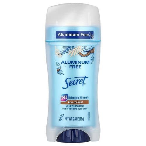 Secret, Aluminiumfri deodorant, äkta kokosnöt, 2.4 oz (68 g)