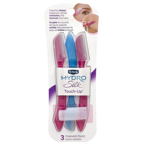 Schick, Hydro Silk Touch Up, olika färger, 3 engångsrakhyvlar