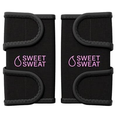 Sports Research, Sweet Sweat®, armtrimmers, medium, svart och rosa, 1 par
