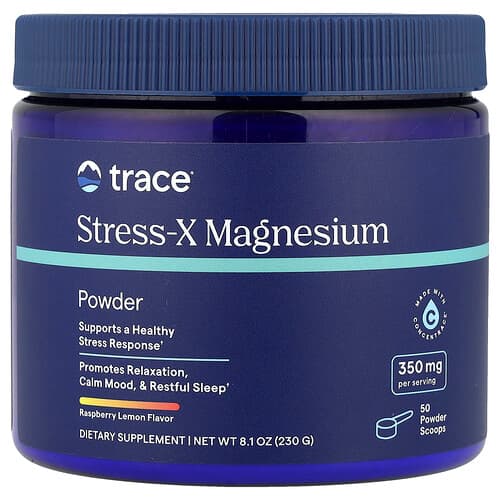 Trace, Stress-X Magnesiumpulver, Hallon Citron, 8.1 oz (230 g)