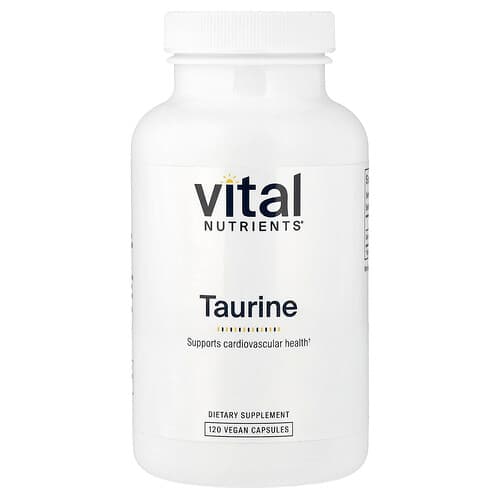 Vital Nutrients, Taurin, 120 veganska kapslar (1 000 mg per kapsel)