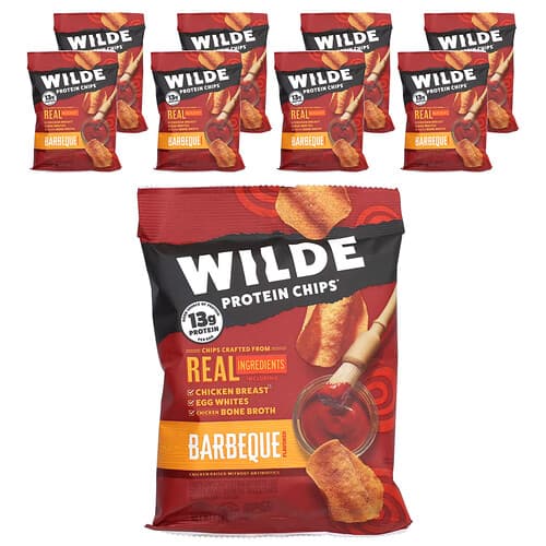 Wilde Brands, Protein Chips®, Barbecue, 8 påsar, 38 g styck