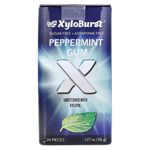 Xyloburst, Xylitolgummi, pepparmynta, 24 bitar, 36 g