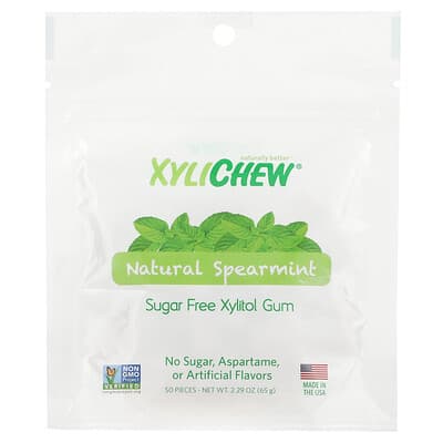 XyliDENT, Xylichew, naturlig grönmynta, 50 bitar, 2.29 oz (65 g)