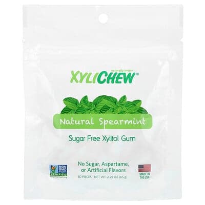 XyliDENT, Xylichew, naturlig grönmynta, 50 bitar, 2.29 oz (65 g)