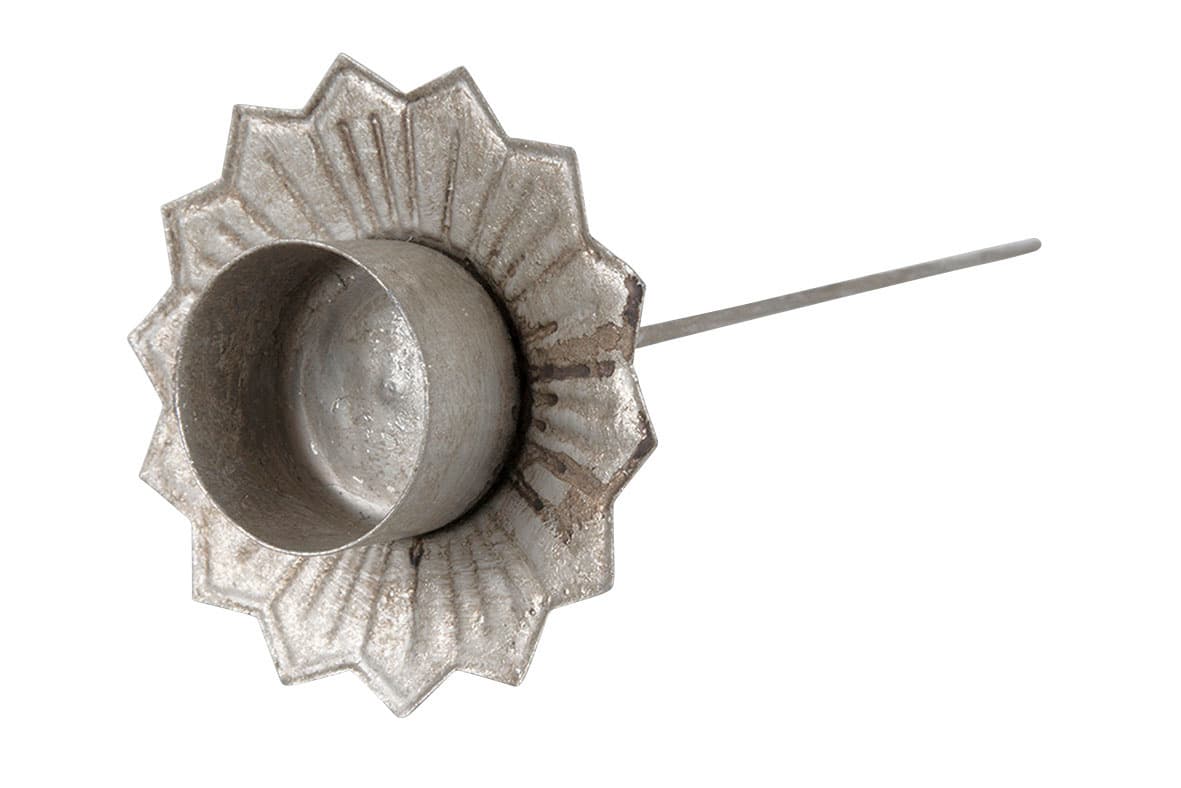 Värmeljushållare Silver 9x4x25cm