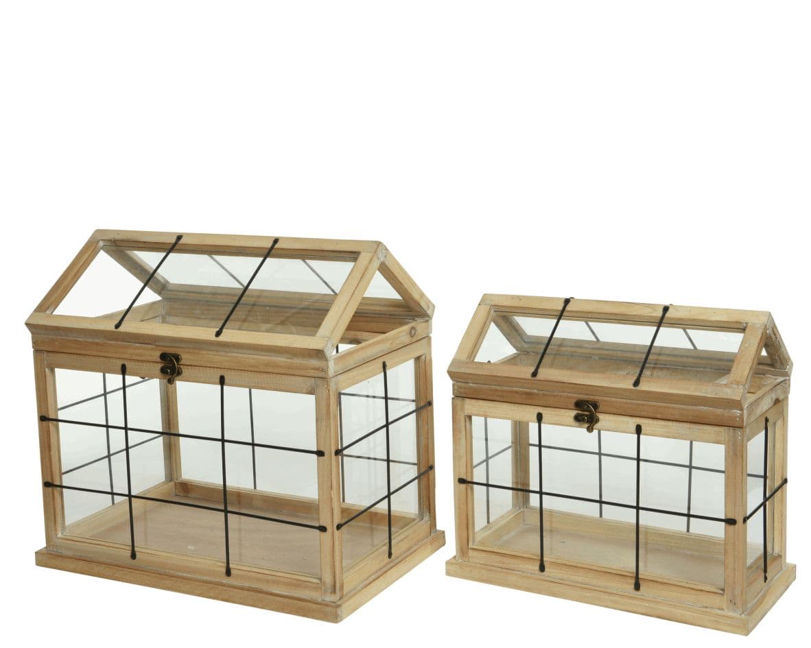 Växthus Trä 33x18,5x31,5cm