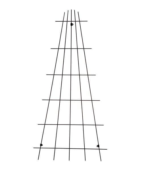 Trådspaljé Solfjäder Svart 30-75x150cm