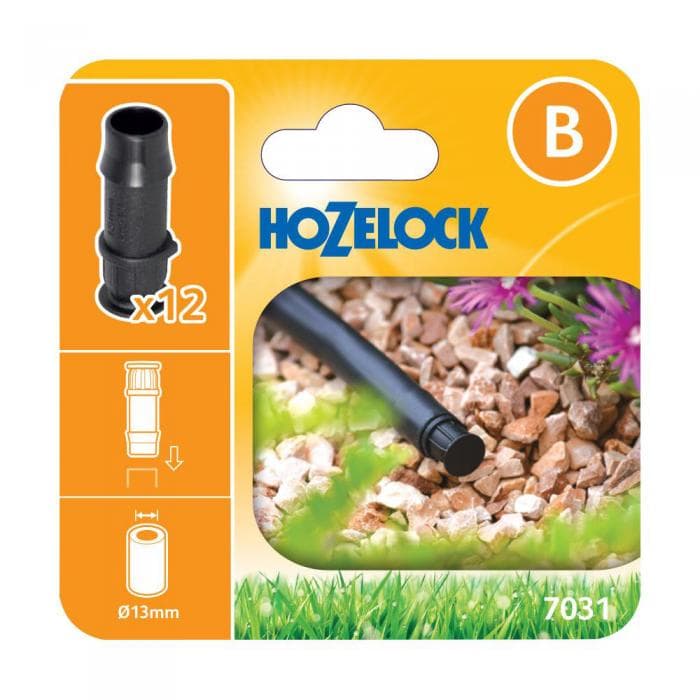 Ändplugg 13mm 12-pack