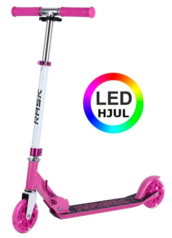 Pink Rask 120mm skoter med LED-ljus
