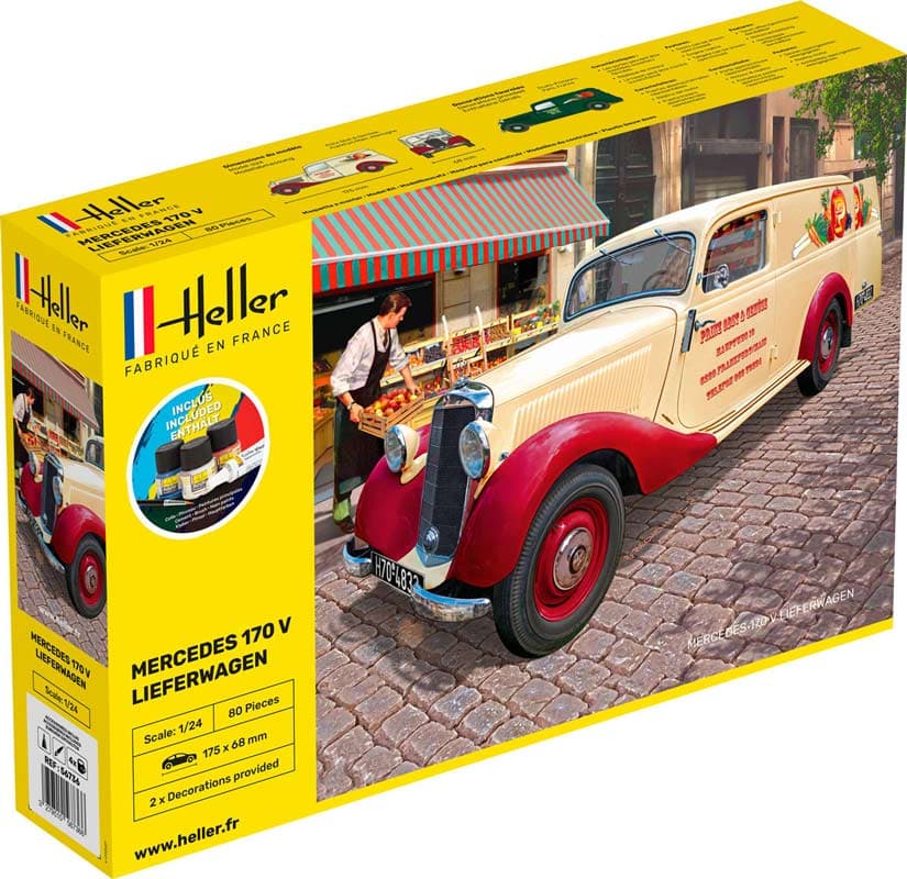 Heller Mercedes 170V lieferwagen 1950 - komplett set