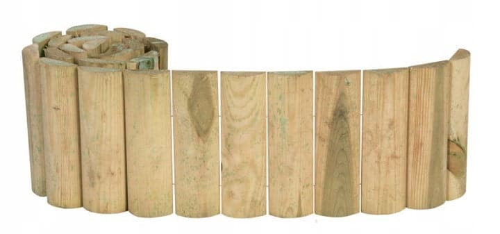 Träpalissad rullkant 4,6x40x200 cm