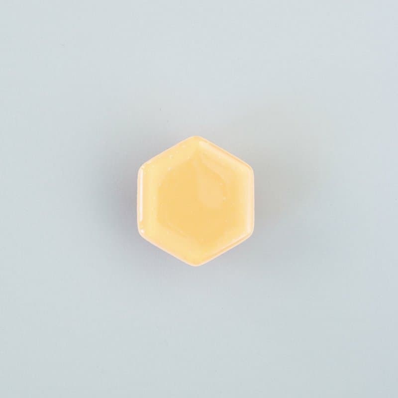 Hexagon Glas Beige Möbelknopp