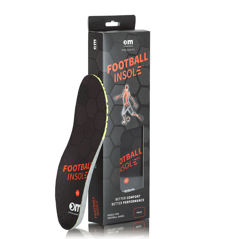Ortho Football Insole - skoinlägg fotbollsskor - Svart, 40