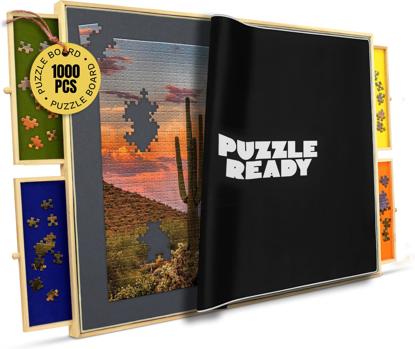 Puzzle Ready - Träpusselbräda, 1000 bitar