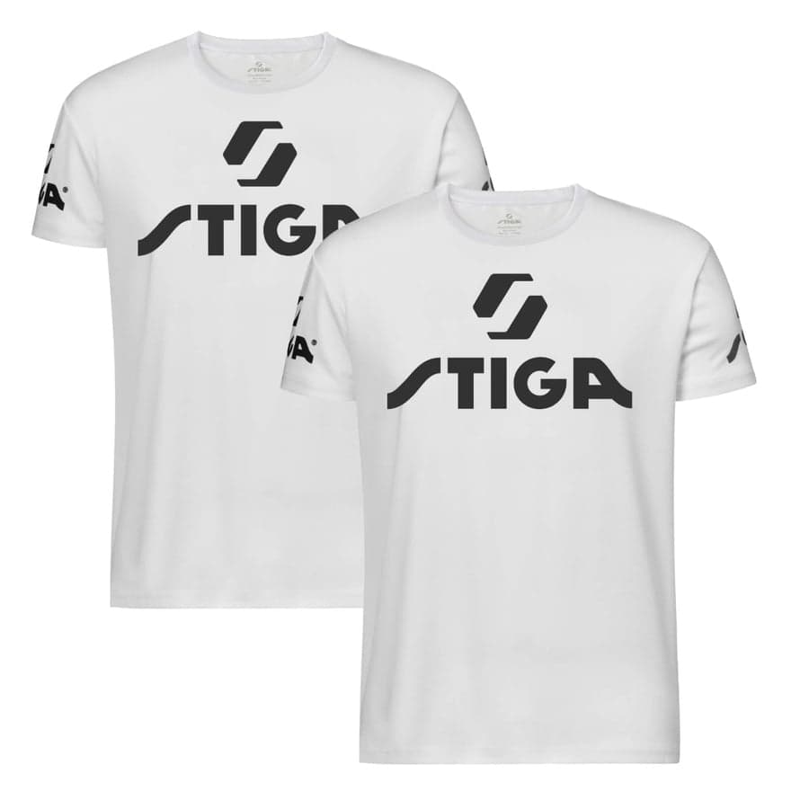 STIGA T-shirt Player, Vit 2-pack