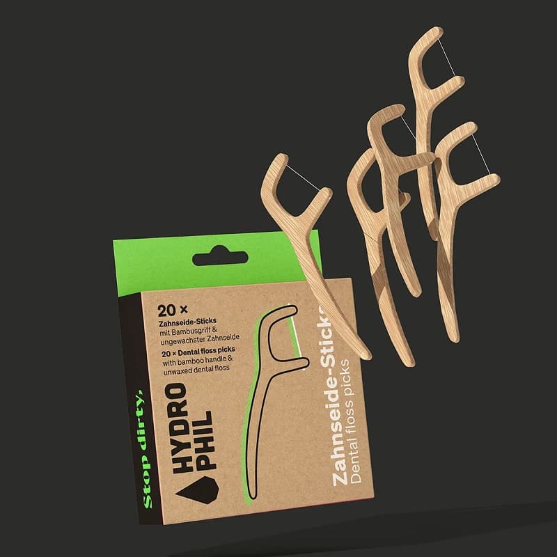 HYROPHIL Tandtrådsbyglar Floss i bambu