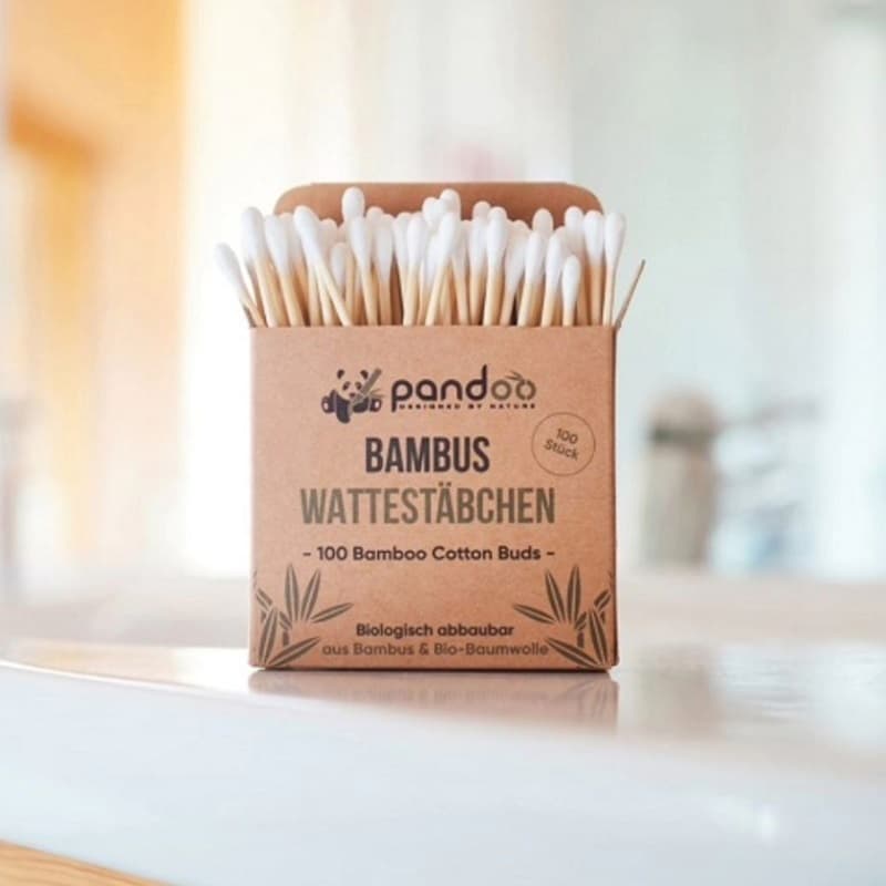 Pandoo - Ekologisk bambu bomullspinne / tops, 100st