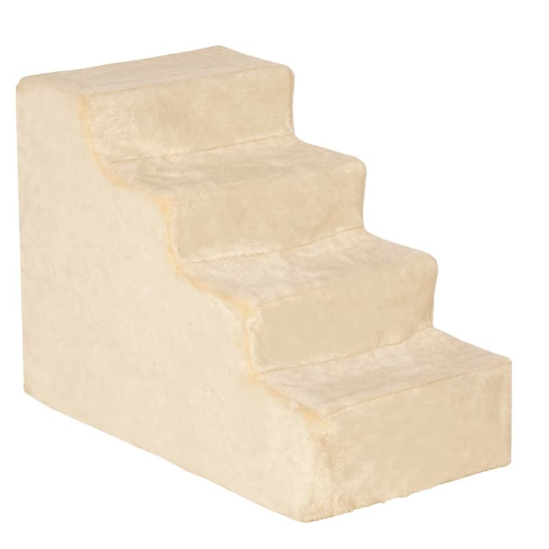 Djurtrappa 4-stegs avtagbart skydd Beige