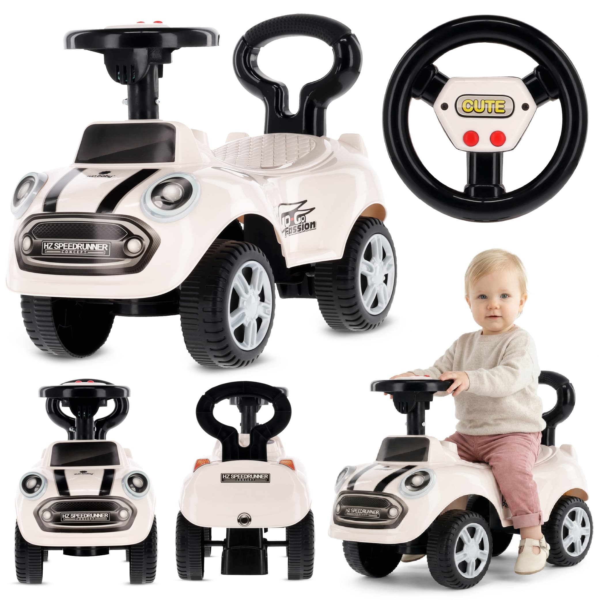 Gåbil Push Walker GO GO Fashion Vit