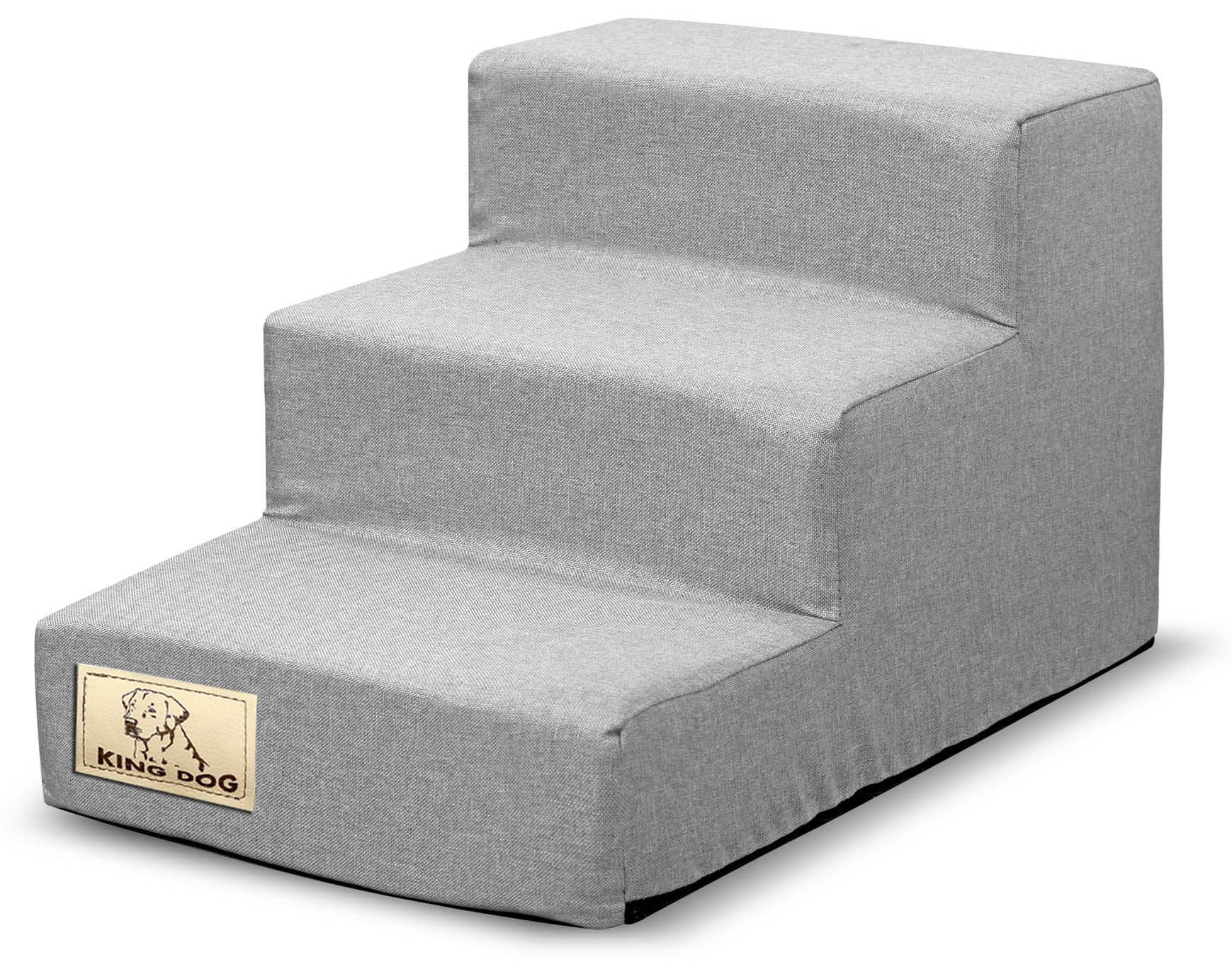 3-trinns demonterbar antislip stege 45x30x30 cm linsgrå
