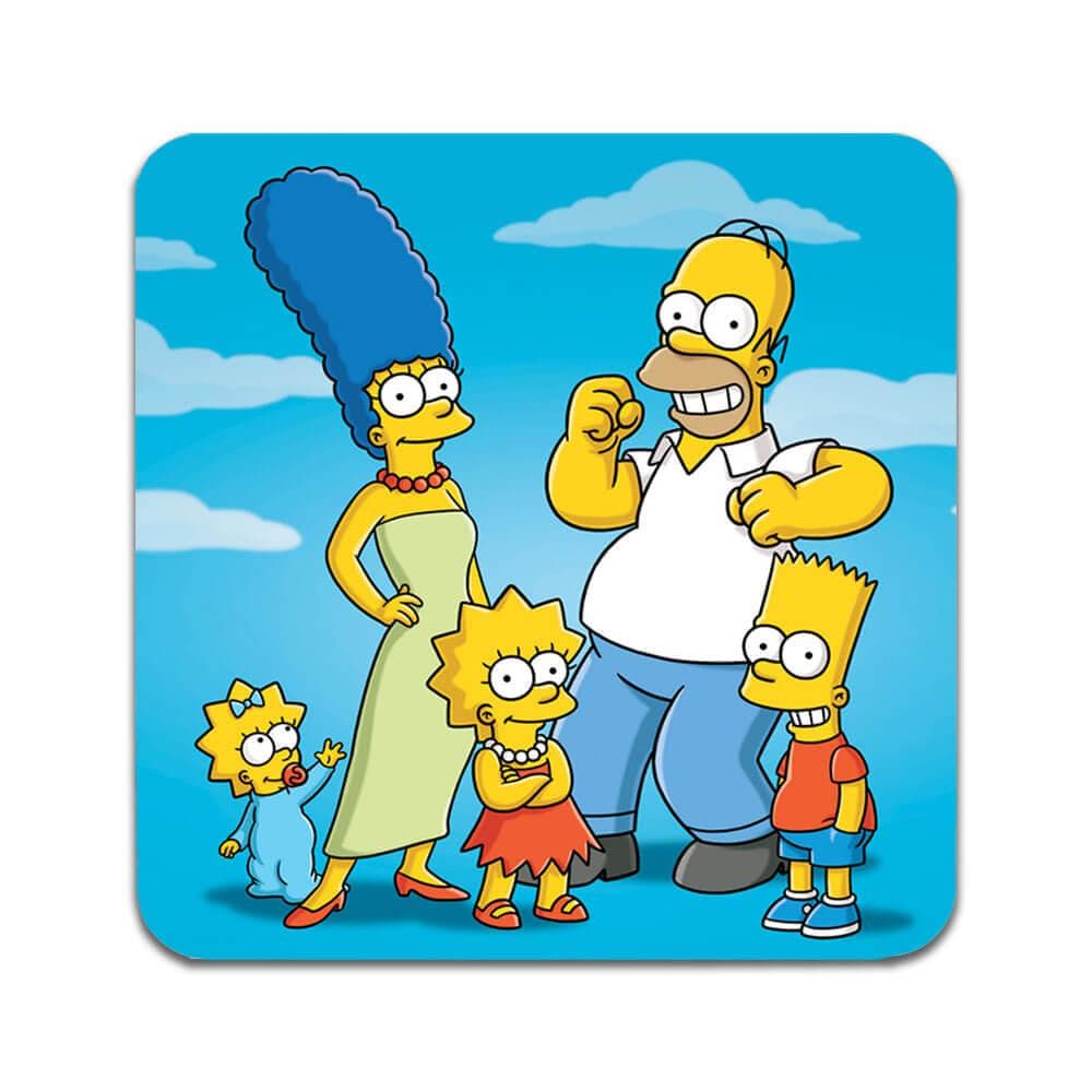 Glasunderlägg (2-pack): The Simpsons, stilrena underlägg med unika och livfulla motiv