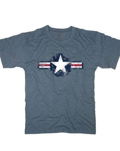 Rothco Vintage T-shirts - 'NAVAL RANK' Blå