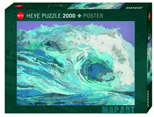 Pussel 2000bit Fine Art Map Wave