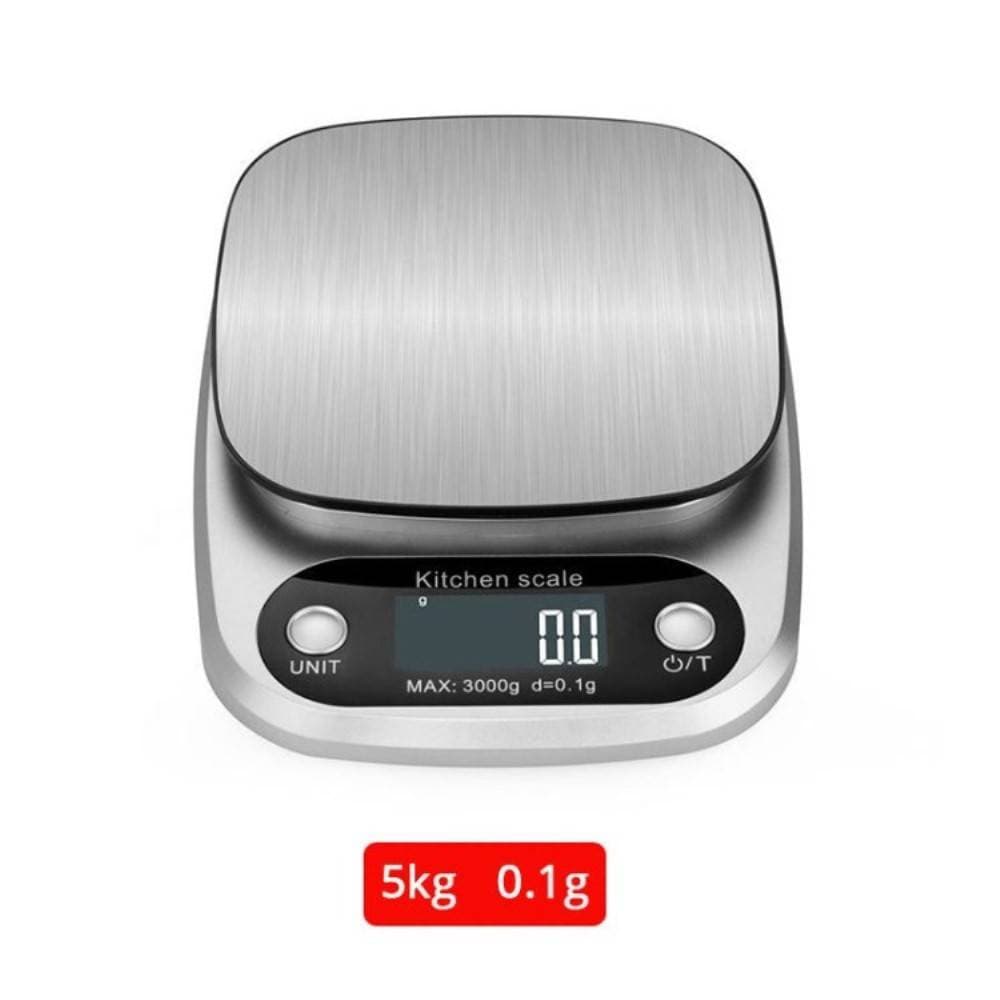 Precession digital köksvåg 0,1g - 5kg - Rostfritt stål