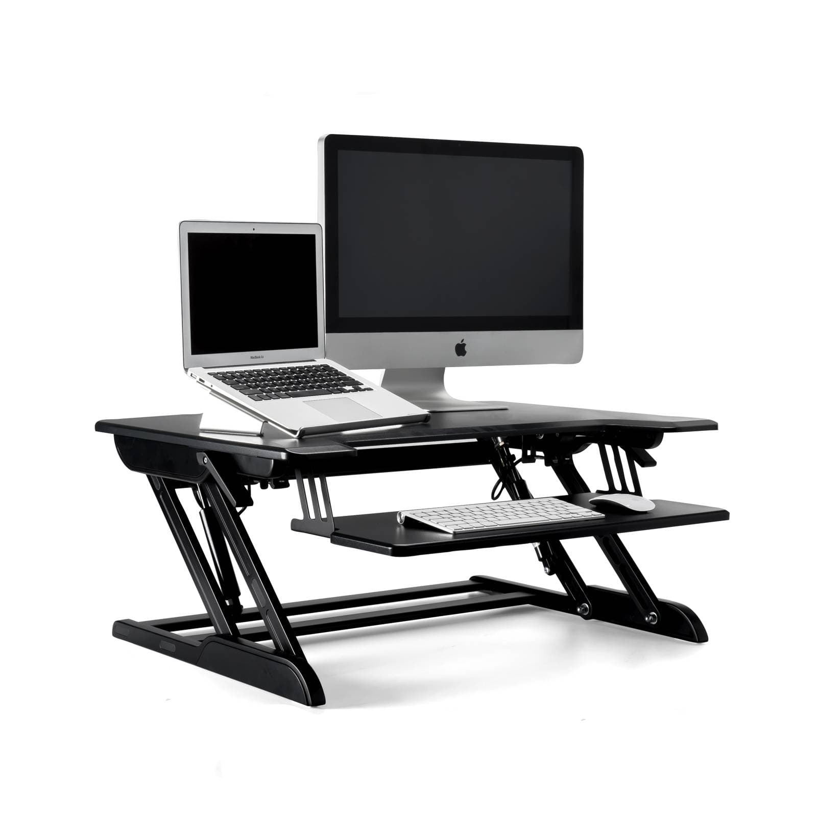 WERGON - Winston - Justerbar Ergonomisk höj-/sänkbords-/arbetsplatsmöbel - Svart