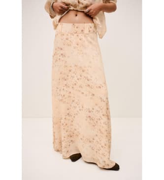 BA&SH för kvinnor. 1E26NATT Nattalina beige kjol (36), Casual, Viskos, Blommor