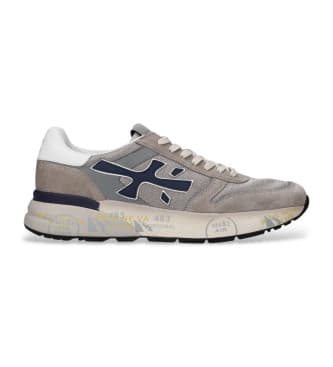 Premiata för män. MICK Mick grå sneakers i läder (43), Hud, Karta, Nyckelband, Casual