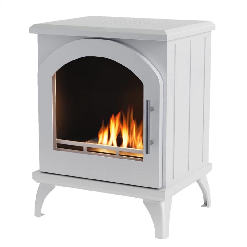 ScandiFlames Austin White - Fristående Bioetanolkamin - 5 timmars brinntid - 1,6 kW värmeeffekt
