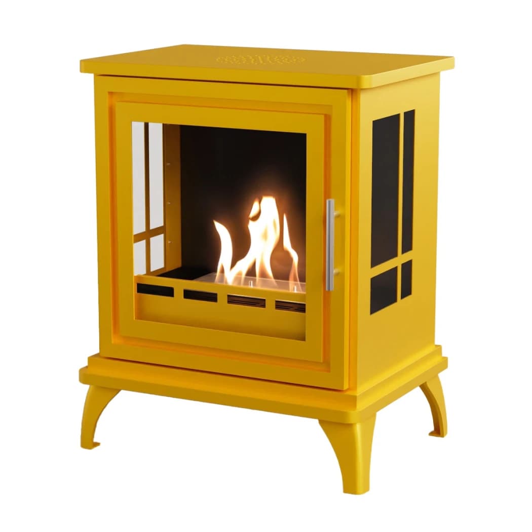 ScandiFlames Nashville Gul – Fristående Bioetanol Kamin – 6 timmars brinntid – 2 kW värmeeffekt