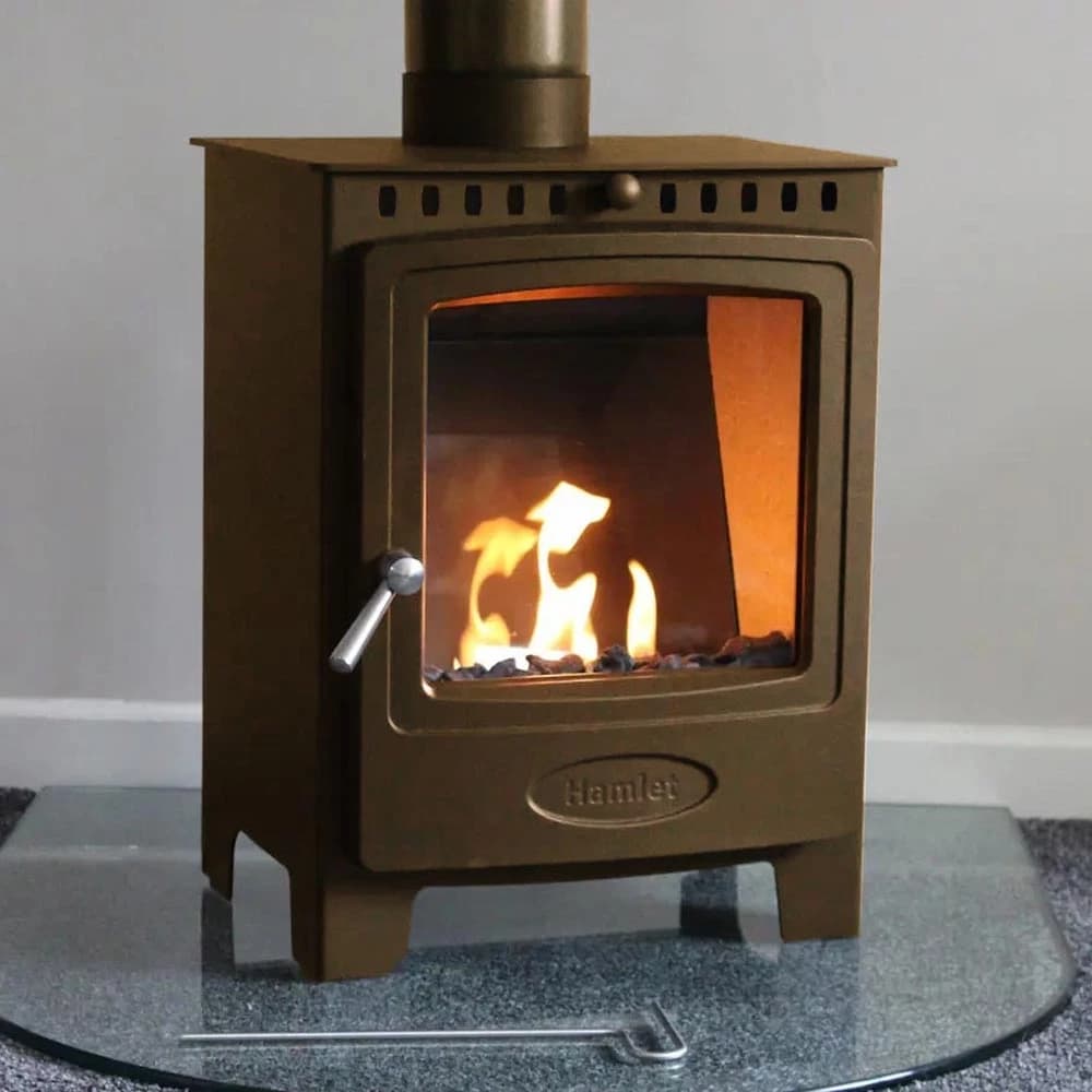 Hamlet Solution 5 Chestnut Brun Arada  | Etanolkamin-shop.se | Fristående etanolkamin