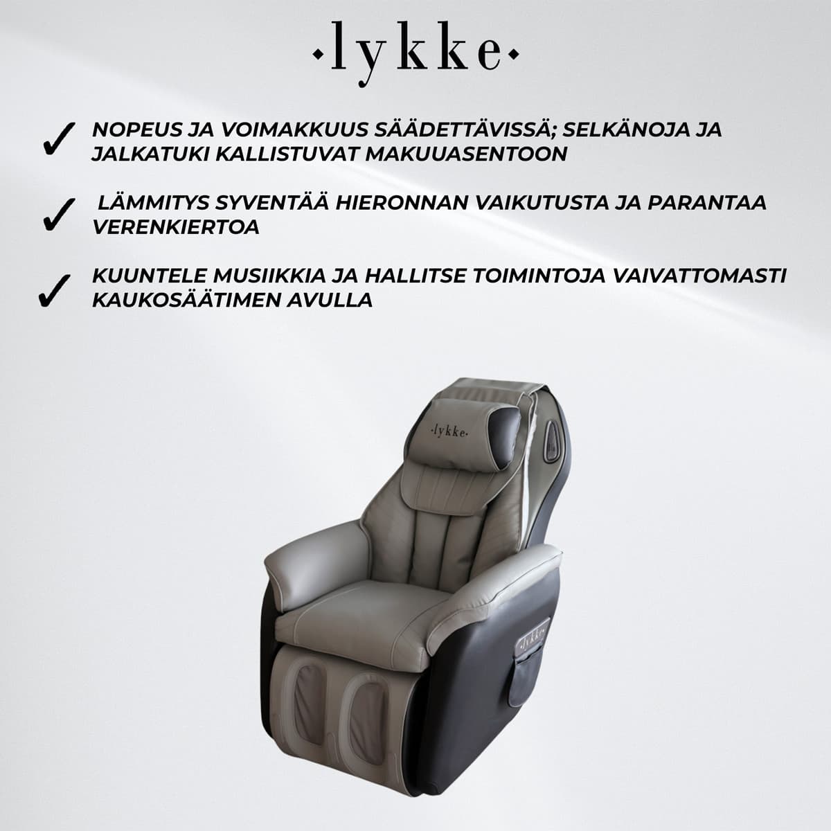 Lykke Massagestol Deluxe view 2