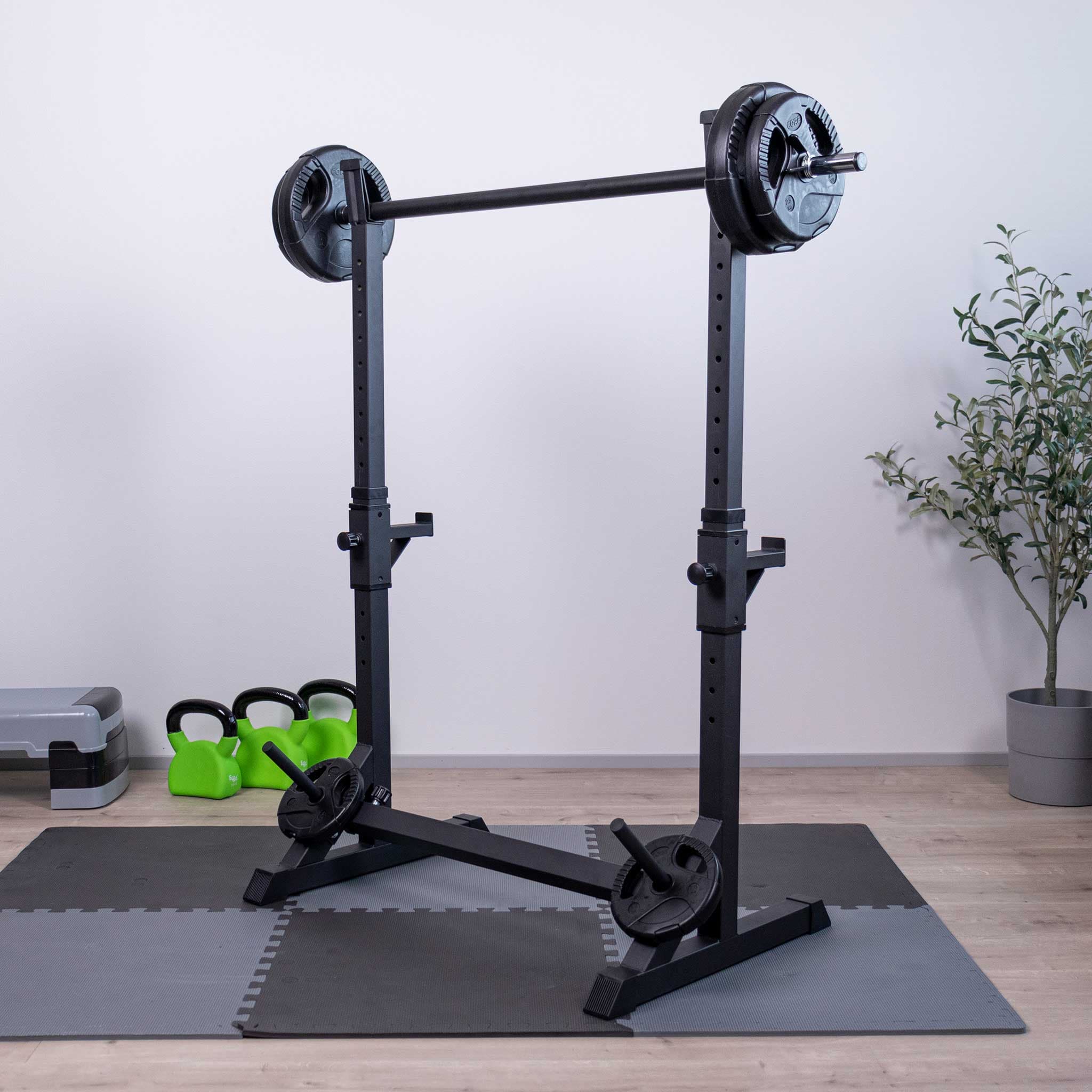 Nordcore Half Rack Core skivstångsställning 107x60x150 cm, Svart view 2