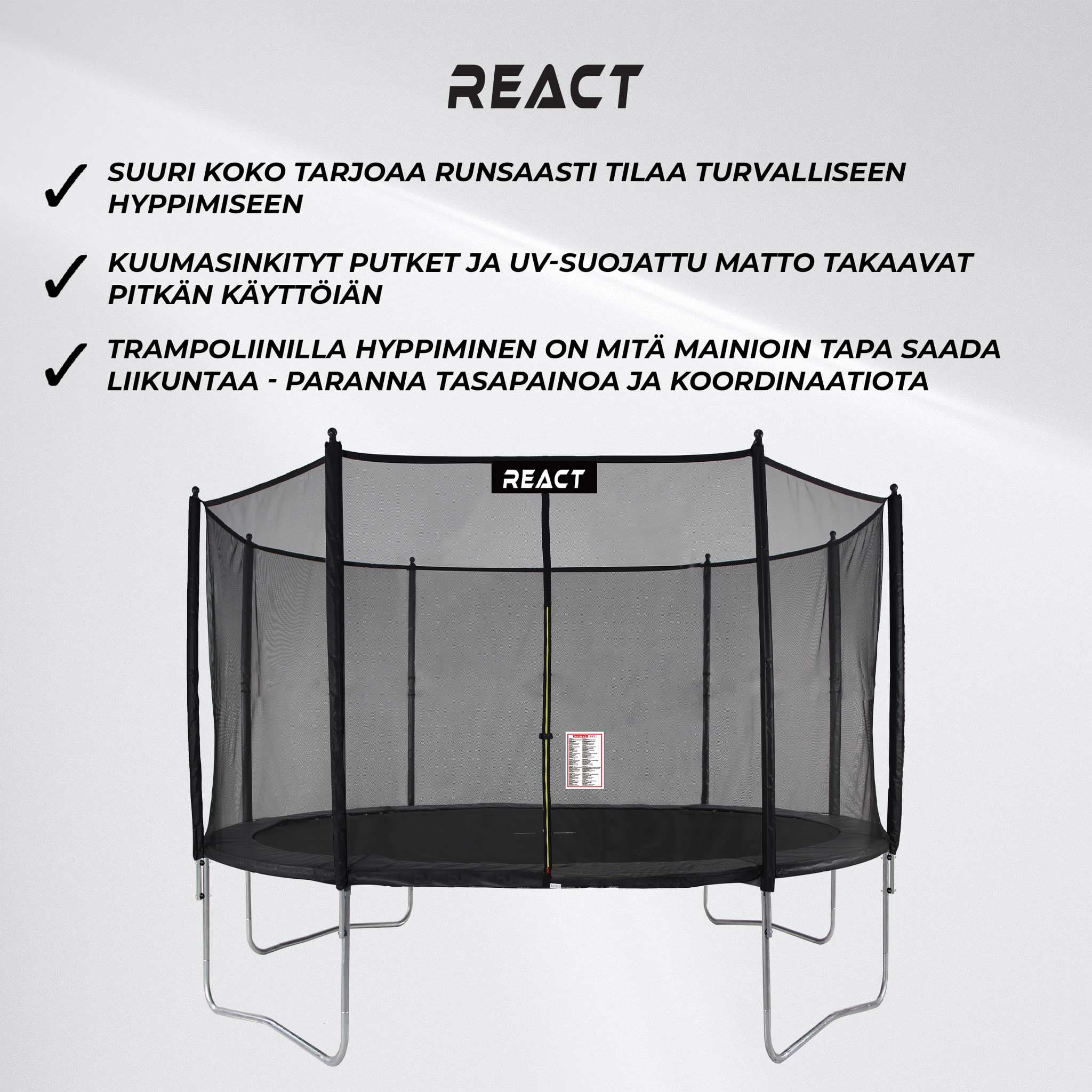 React Studsmatta 427cm med skyddsnät view 2