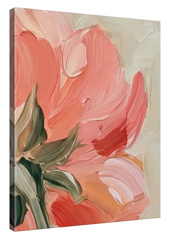 Blomstrande Penseldrag Canvastavla 20x30 cm - Slim