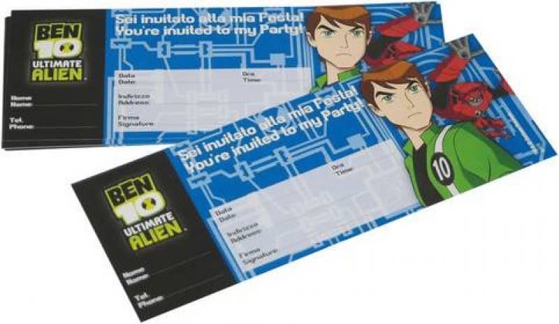 Inbjudningskort Ben10 20-pack
