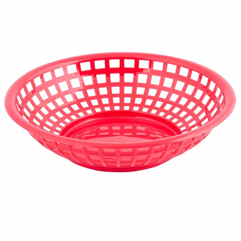 Serveringskorg rund Röd (dinerbasket)