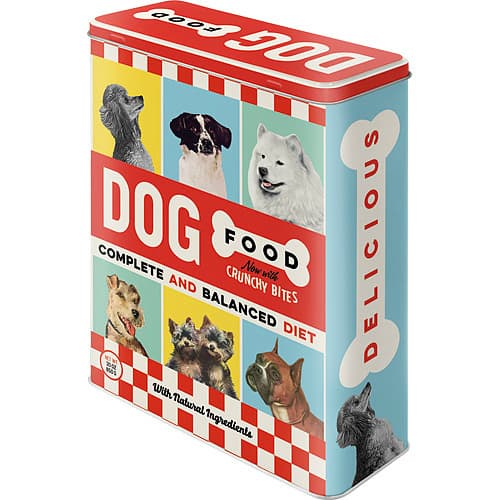 Hundmatsburk dog food röd/blå 4 liter